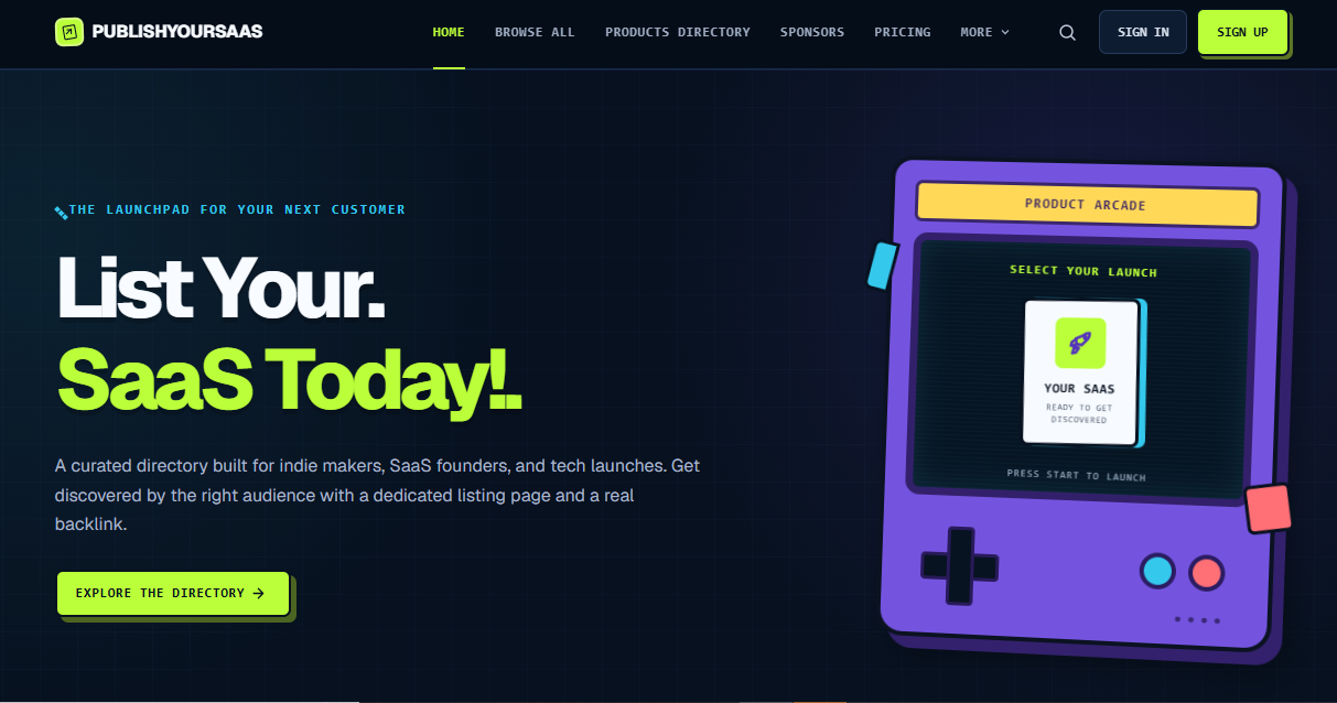 PublishYourSaaS — Get listed. Get found.